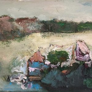 Ref.9362-21--Vestiges-perchés,-huile-sur-toile,-19x24cm(2F)