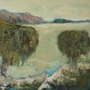 Ref.9540-21-La-Seine-I,-huile-sur-toile,-30x30cm