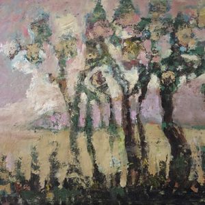Ref.9547-21-Autour-des-arbres-I,-huile-sur-toile,-30x40cm