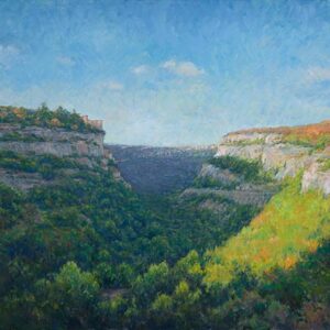 Tina-Orsolic,-Derniers-rayons-de-soleil,-Rocamadour,-71-x-100-cm-huile-sur-toile,-5900-euros